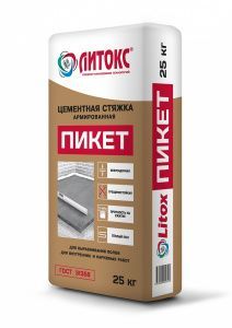 Стяжка для пола цементная  Литокс Пикет 25кг (56)