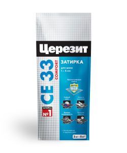 Затирка цементная Церезит CE 33 Comfort цвет серый 2 кг